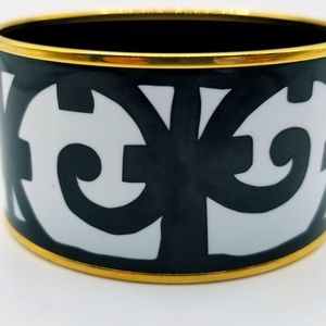 Hermes Enamel Printed Extra Wide Balcons du Guadalquivir Bracelet 